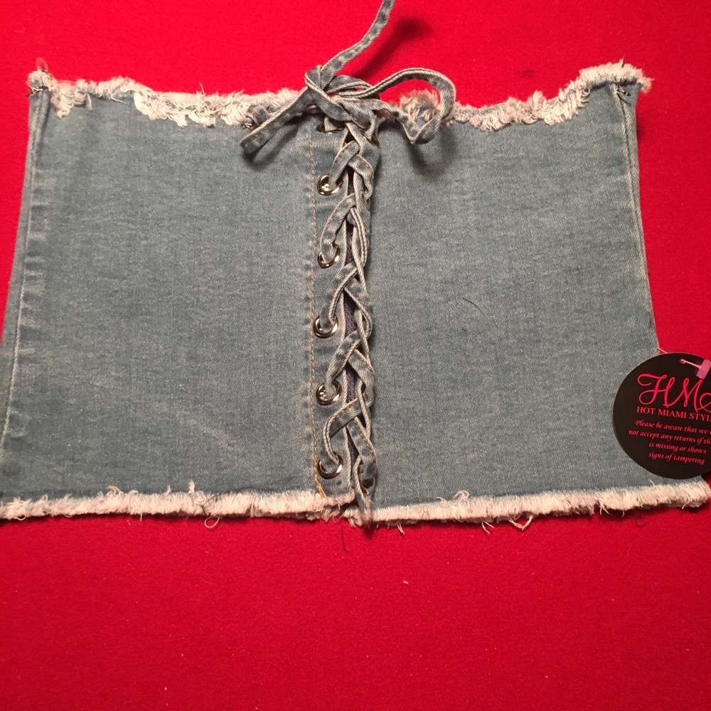 DENIM TUBE TOP💋